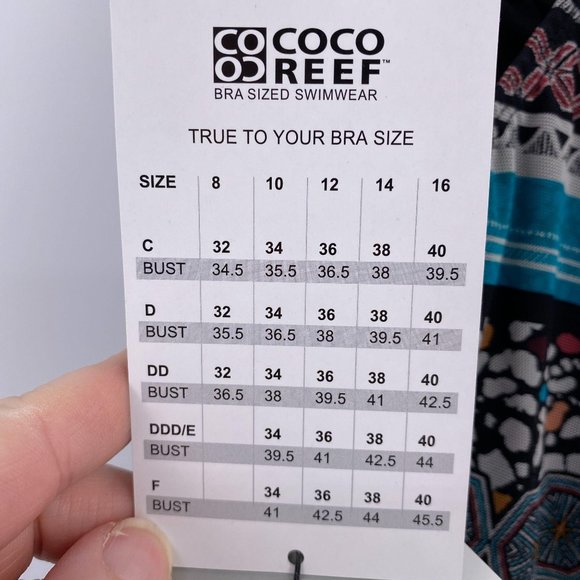 Coco Reef wild stripes tankini top size 34D NEW Fl - Picture 6 of 10